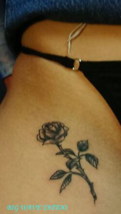 Tattoo Rose Black and Grey